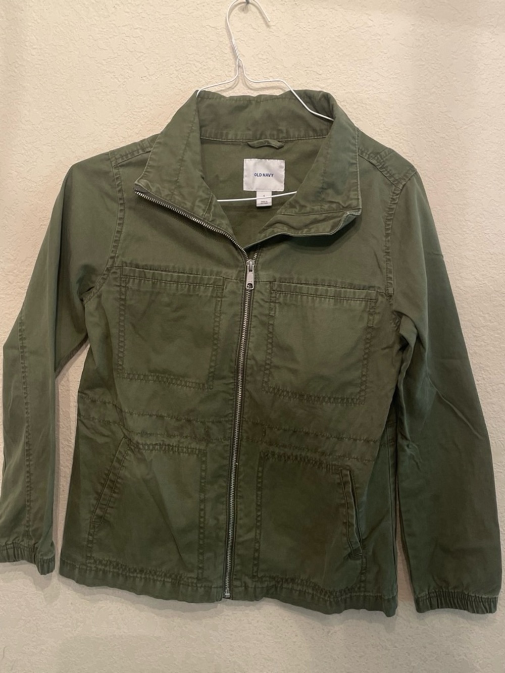 Old Navy Olive Green Utility Zip-Front Jacket